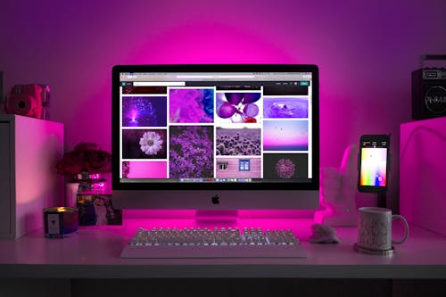 Design work on laptop
